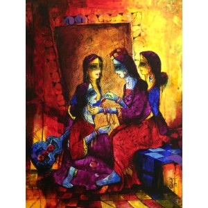 Janisar Ali, 36 x 48 Inch, Acrylic on Canvas, Figurative Painting, AC-NAL-042